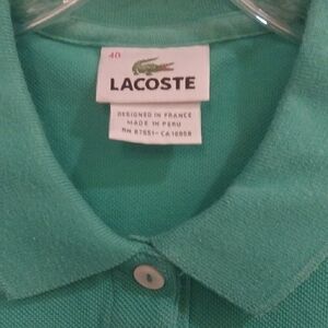 Lacoste Teal Polo Shirt